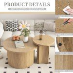 Farmhouse Round Nesting Coffee Table Set of 2