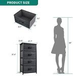 YITAHOME 4-Drawer Fabric Storage Dresser Unit