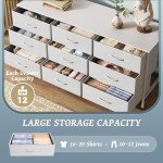 9-Drawer White Dresser and TV Stand Combo