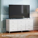 9-Drawer White Dresser and TV Stand Combo
