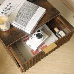 Mid Century Modern Nightstand with Drawer and Storage