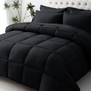 JOLLYVOGUE 7-Piece Queen Comforter Set, Ultra-Soft