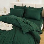 Dark Emerald Green King Comforter Set - 7 Pieces
