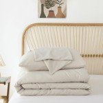 Beige Queen Size Comforter Set with Pillowcases