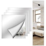 Full-Length Unbreakable Mirror Wall Tiles (4 pcs)