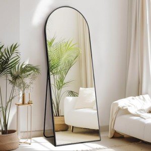 Stylish 64" Arched Full Length Mirror - Black
