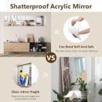 Full-Length Unbreakable Mirror Wall Tiles (4 pcs)