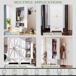 Farmhouse Metal Armoire with Barn Doors and Shelves