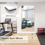 Full-Length Unbreakable Mirror Wall Tiles (4 pcs)
