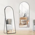 Stylish 64" Arched Full Length Mirror - Black