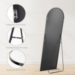 Stylish 64" Arched Full Length Mirror - Black