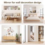 Full-Length Unbreakable Mirror Wall Tiles (4 pcs)