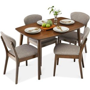 5-Piece Mid-Century Modern Dining Set with Chairs