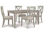 Modern Farmhouse Rectangular Dining Table in Gray