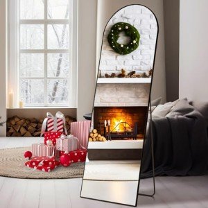 Arched Full-Length Floor Mirror with Stand 59"x16