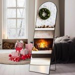 Arched Full-Length Floor Mirror with Stand 59"x16