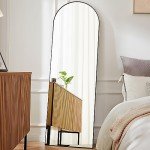 Arched Full-Length Floor Mirror with Stand 59"x16