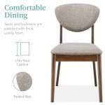 5-Piece Mid-Century Modern Dining Set with Chairs