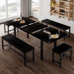 Large Extendable 5-Piece Dining Table Set
