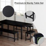 Large Extendable 5-Piece Dining Table Set