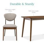 5-Piece Mid-Century Modern Dining Set with Chairs