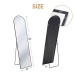 Arched Full-Length Floor Mirror with Stand 59"x16