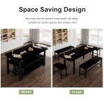 Large Extendable 5-Piece Dining Table Set
