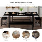 Large Extendable 5-Piece Dining Table Set