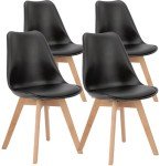 Mid-Century Modern Dining Chairs Set of 4