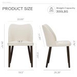 Beige Upholstered Dining Chairs Set of 6