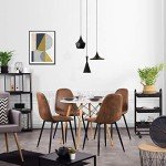 Mid-Century Modern Upholstered Dining Chairs Set of 4
