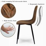 Mid-Century Modern Upholstered Dining Chairs Set of 4
