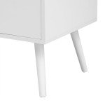 White Buffet Storage Cabinet with 3 Drawers