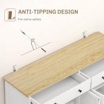 Modern 55" White Sideboard Buffet Cabinet