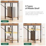 54-Inch Rustic Brown Computer Desk with Storage
