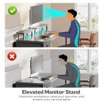 55 Inch Gray Gaming and Office Desk with LEDs
