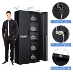 Metal Storage Cabinet with Adjustable Shelves - Black
