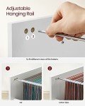VASAGLE 2-Drawer Rolling File Cabinet in White