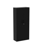 Metal Storage Cabinet with Adjustable Shelves - Black