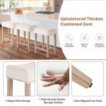 Beige Counter Height Bar Stools - Set of 2