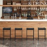 Set of 2 Black Saddle Bar Stools