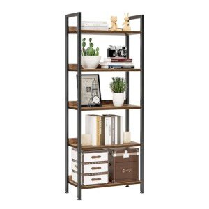 Vintage 5-Tier Bookshelf for Home and Office