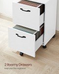VASAGLE 2-Drawer Rolling File Cabinet in White