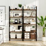 Vintage 5-Tier Bookshelf for Home and Office