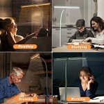 LED Desk Lamp with Flexible Gooseneck and Dimming