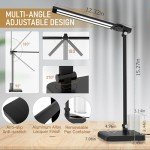 Dimmable LED Desk Lamp with USB Charging Port
