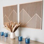 Wood Mountain Wall Art - 2 Piece Set
