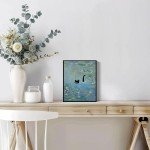Funny Cat Water Lilies Canvas Wall Art