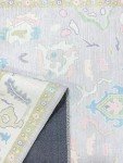 Vintage Lavender Oushak Rug for Living Spaces