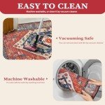 Washable 8x10 Boho Non-Slip Area Rug